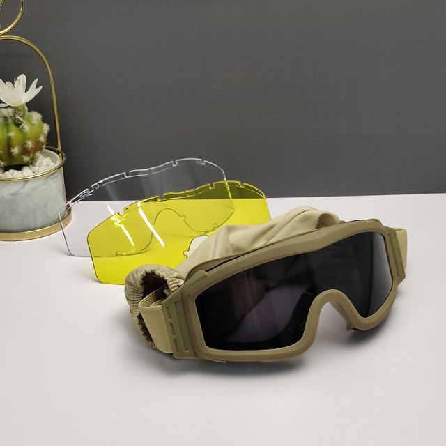 Oakley Ski Goggles with Tan Frame and 3 Interchangeable Lenses